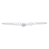 0.05ct 14k White Gold Diamond Pave Bracelet
